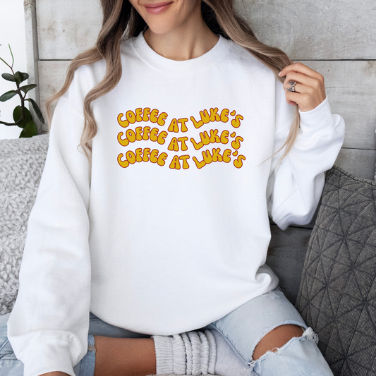 Coffee at Luke's Crewneck Sweatshirt-Gilmore Girls Apparel