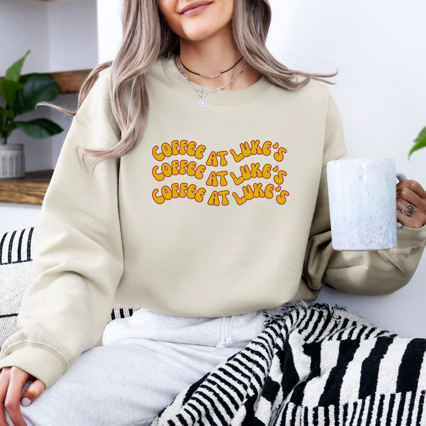 Coffee at Luke's Crewneck Sweatshirt-Gilmore Girls Apparel