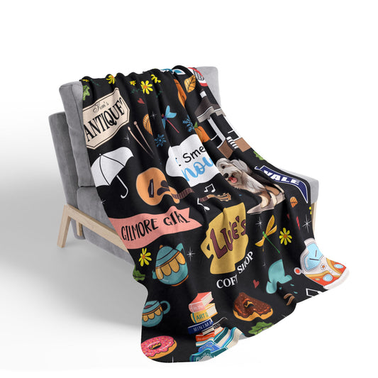 Everything Stars Hollow/Gilmore Girls Sherpa Fleece Blanket