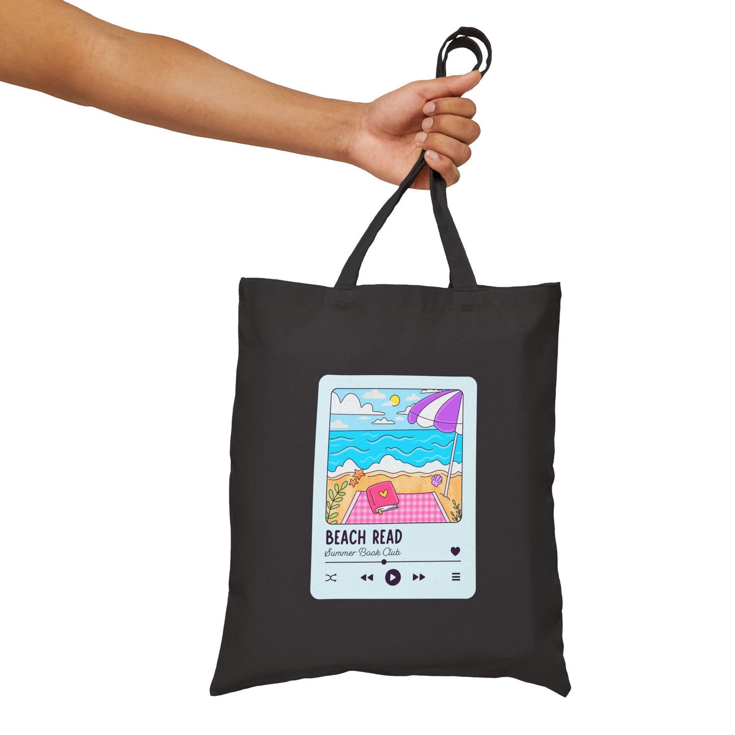 Beach Read Playlist Tote- Blue Design