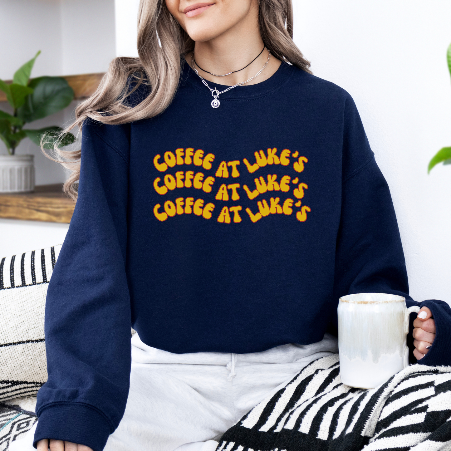 Coffee at Luke's Crewneck Sweatshirt-Gilmore Girls Apparel