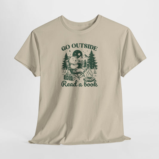 Go Outside Read a Book T-Shirt — Bookish Tee