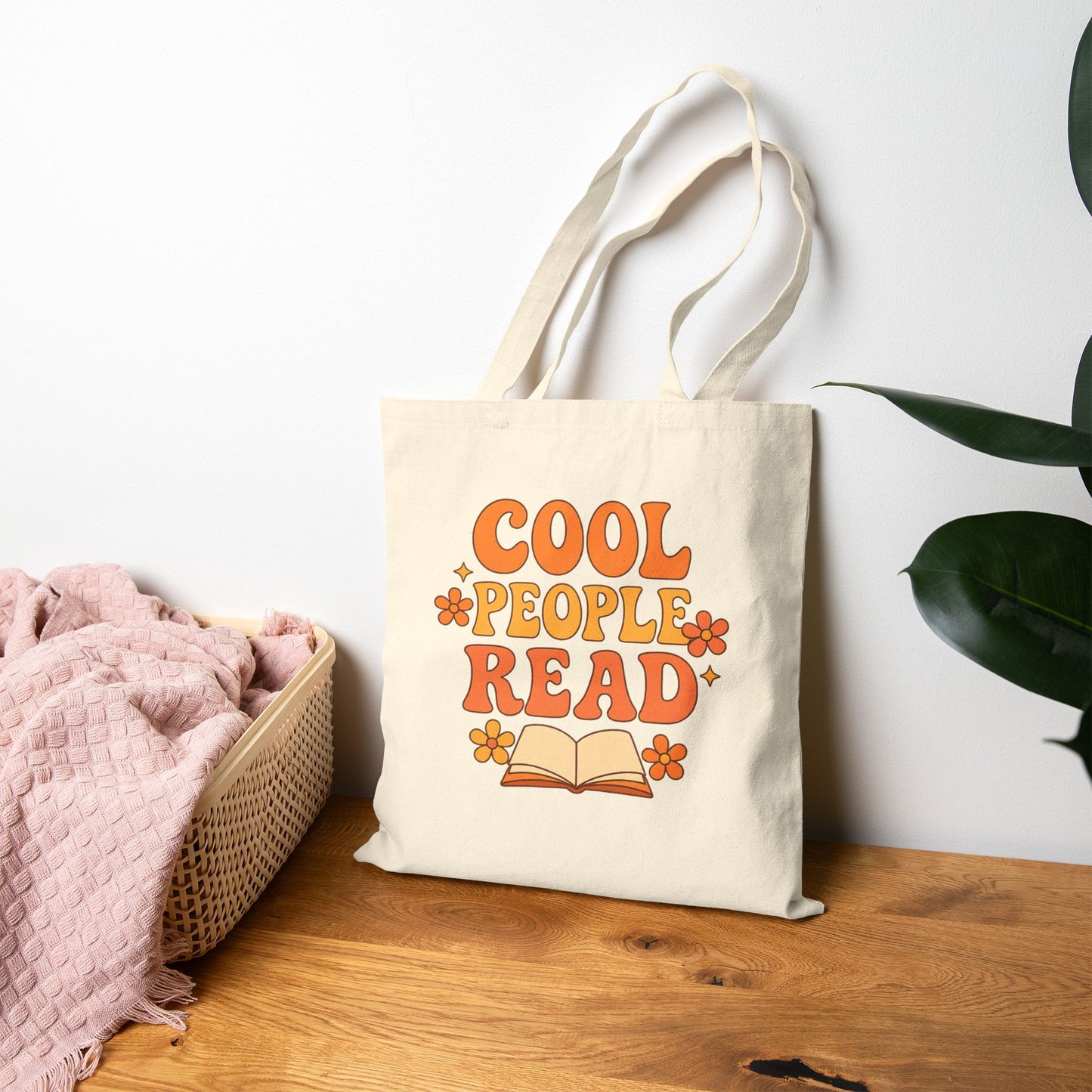 Cool People Read Vintage Floral Book Lover Tote