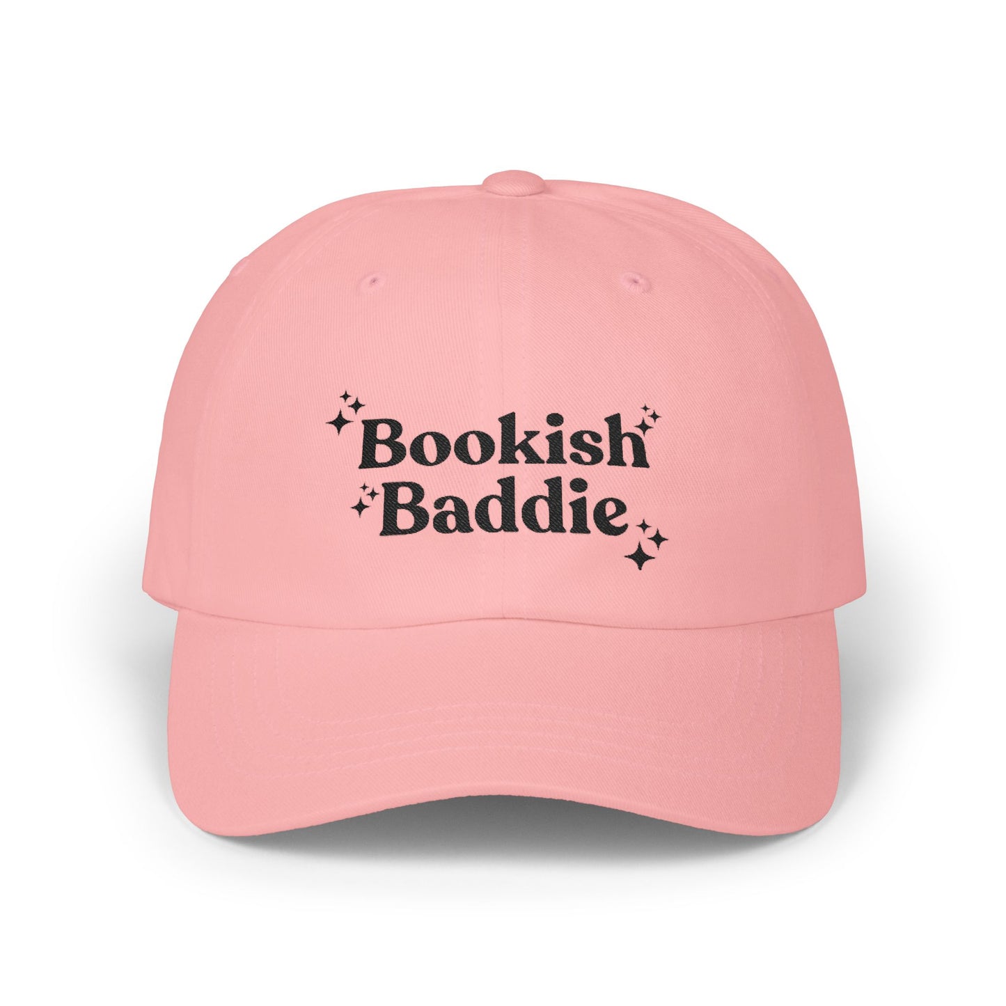 Bookish Baddie Embroidered Baseball Cap-Black Font