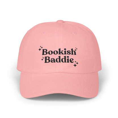 Bookish Baddie Embroidered Baseball Cap-Black Font