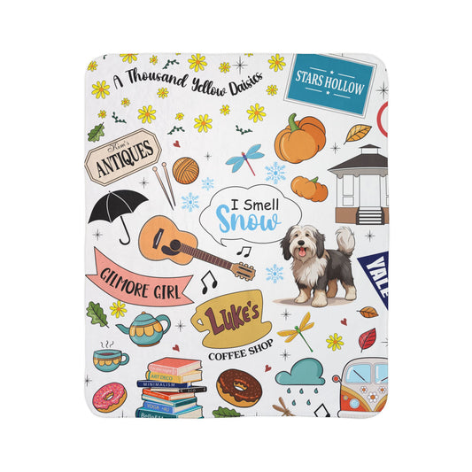 Everything Stars Hollow/Gilmore Girls Sherpa Fleece Blanket