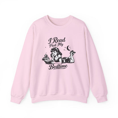 I Read Past My Bedtime Vintage Book Lover Sweatshirt-Bookish Crewneck