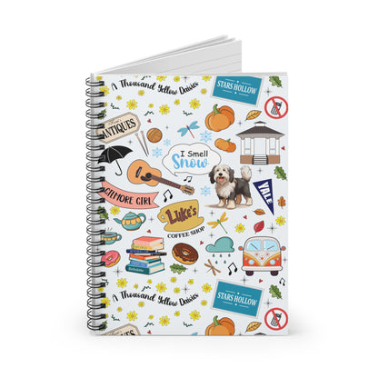 Gilmore Girls-Inspired Spiral Notebook-White