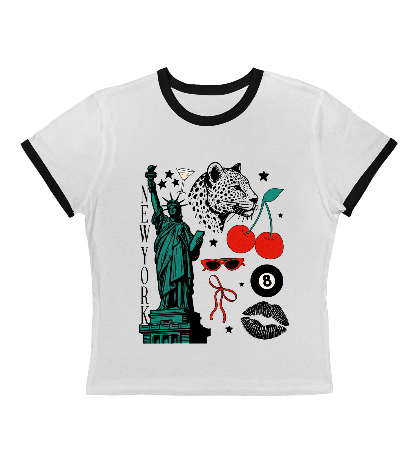 Upper East Side Summer Retro Cropped Tee-Gossip Girl NYC