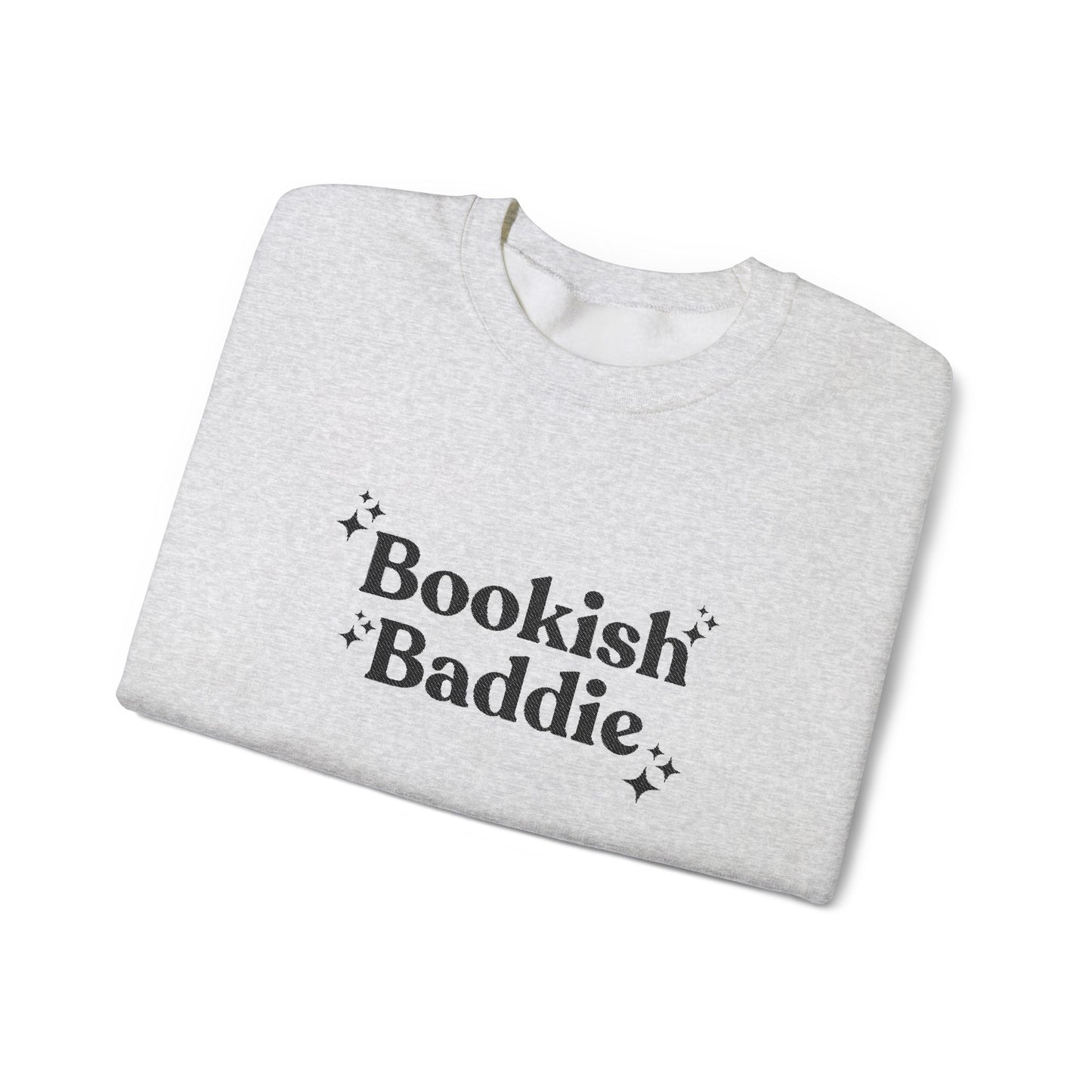 Bookish Baddie Embroidered Crewneck Sweatshirt