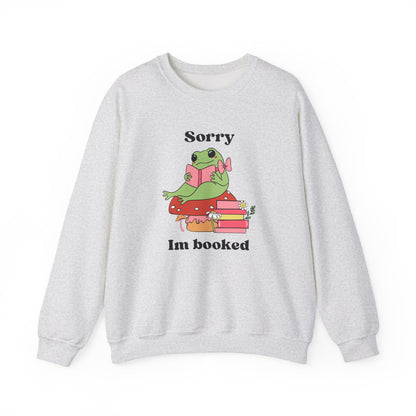 Sorry, I’m Booked Crewneck – Books & Sips Collection