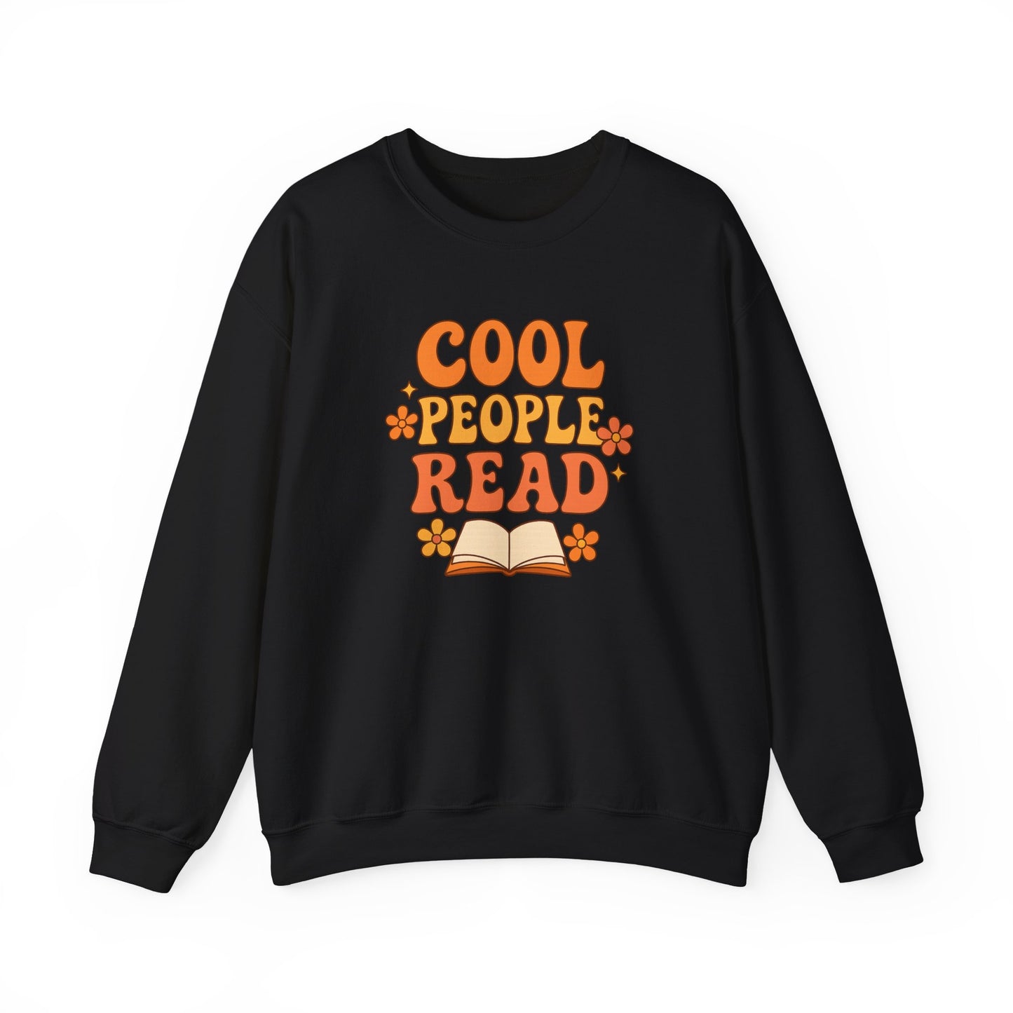 Cool People Read Sweatshirt – Retro Floral Book Lover Crewneck