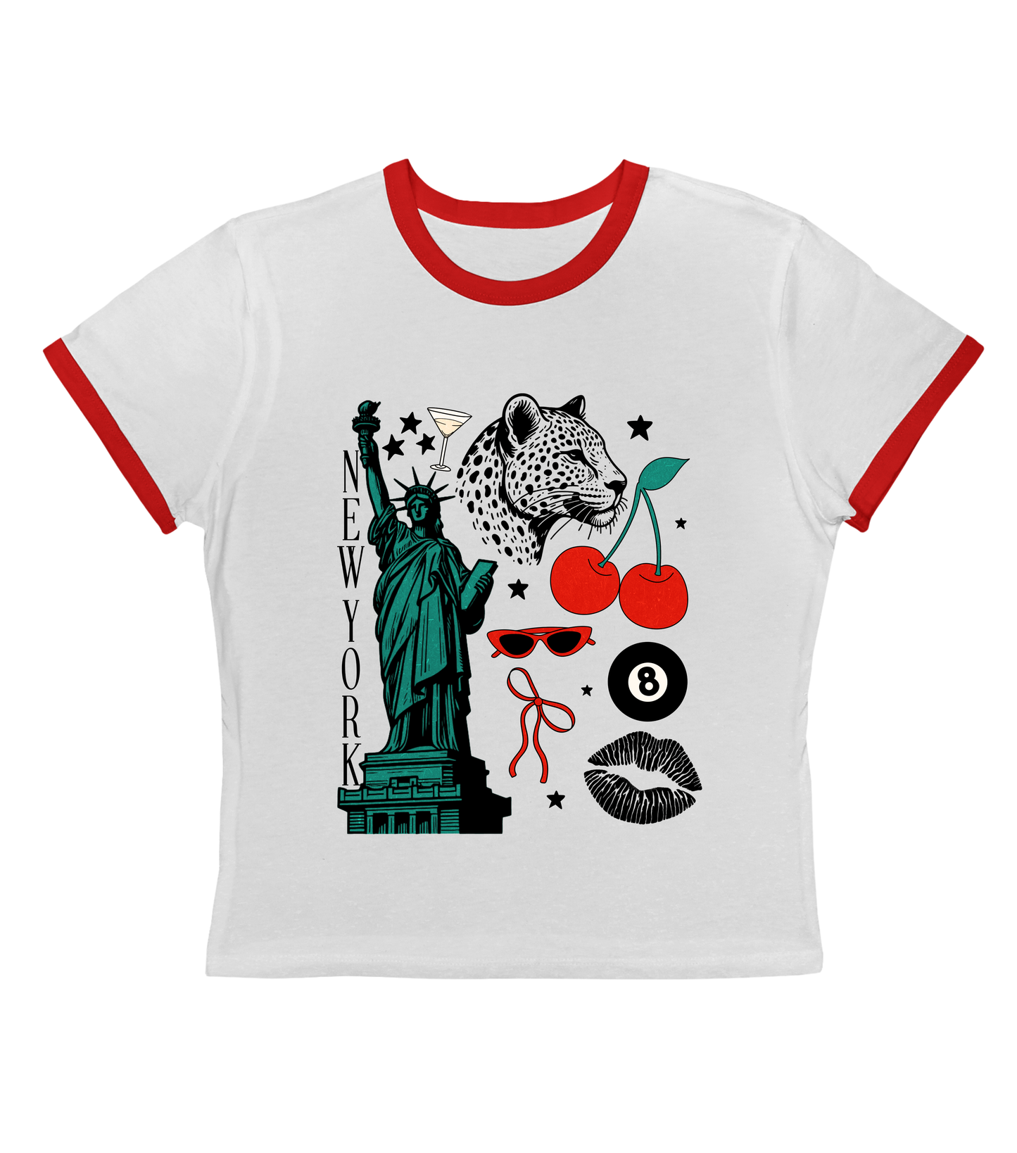 Upper East Side Summer Retro Cropped Tee-Gossip Girl NYC