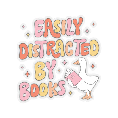 Easily Distracted by Books Sticker