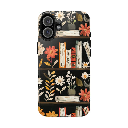Cozy Bookshelf Bloom Phone Case