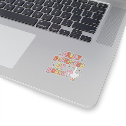 Easily Distracted by Books Sticker