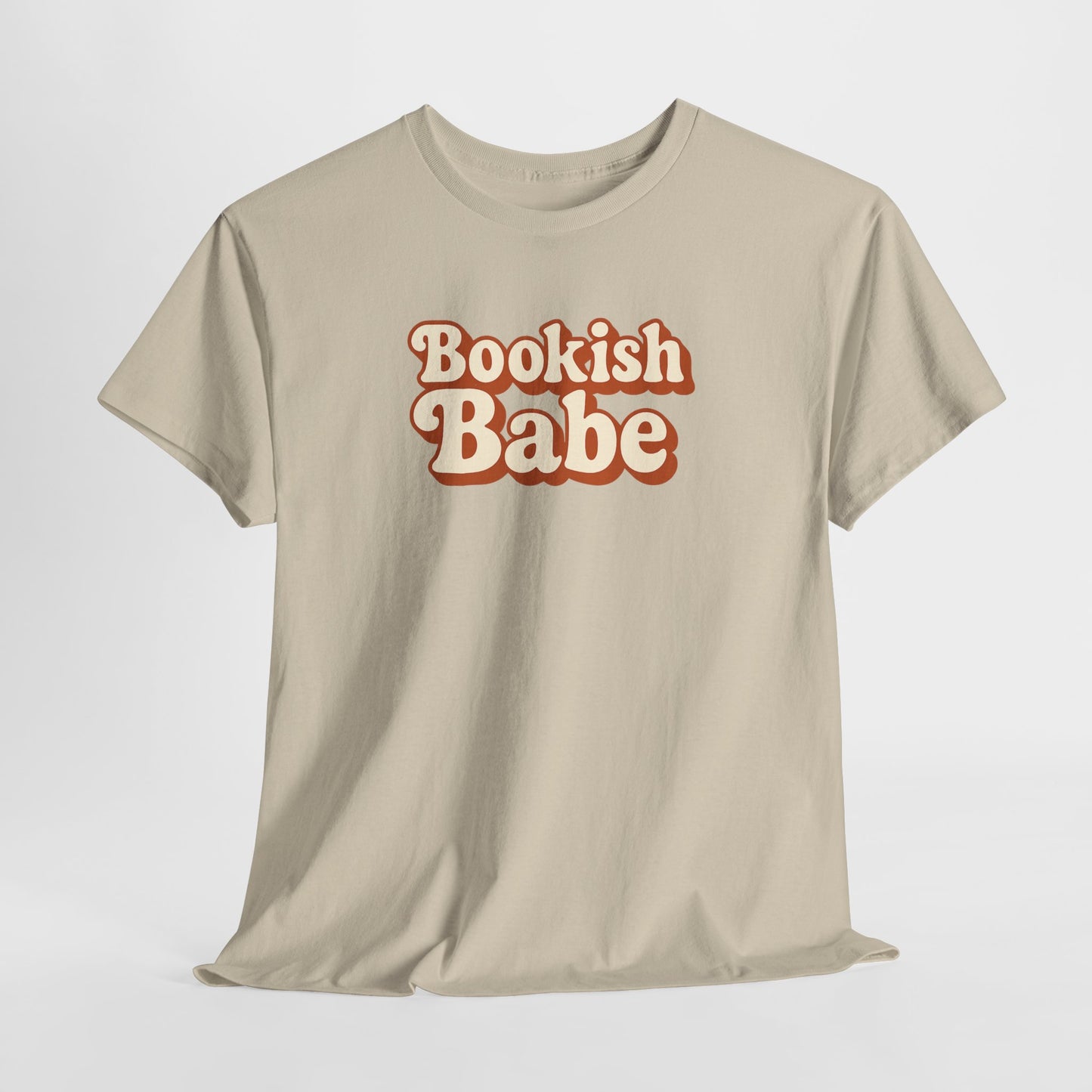 Bookish Babe T-Shirt — Retro Script Graphic Tee for Book Lovers