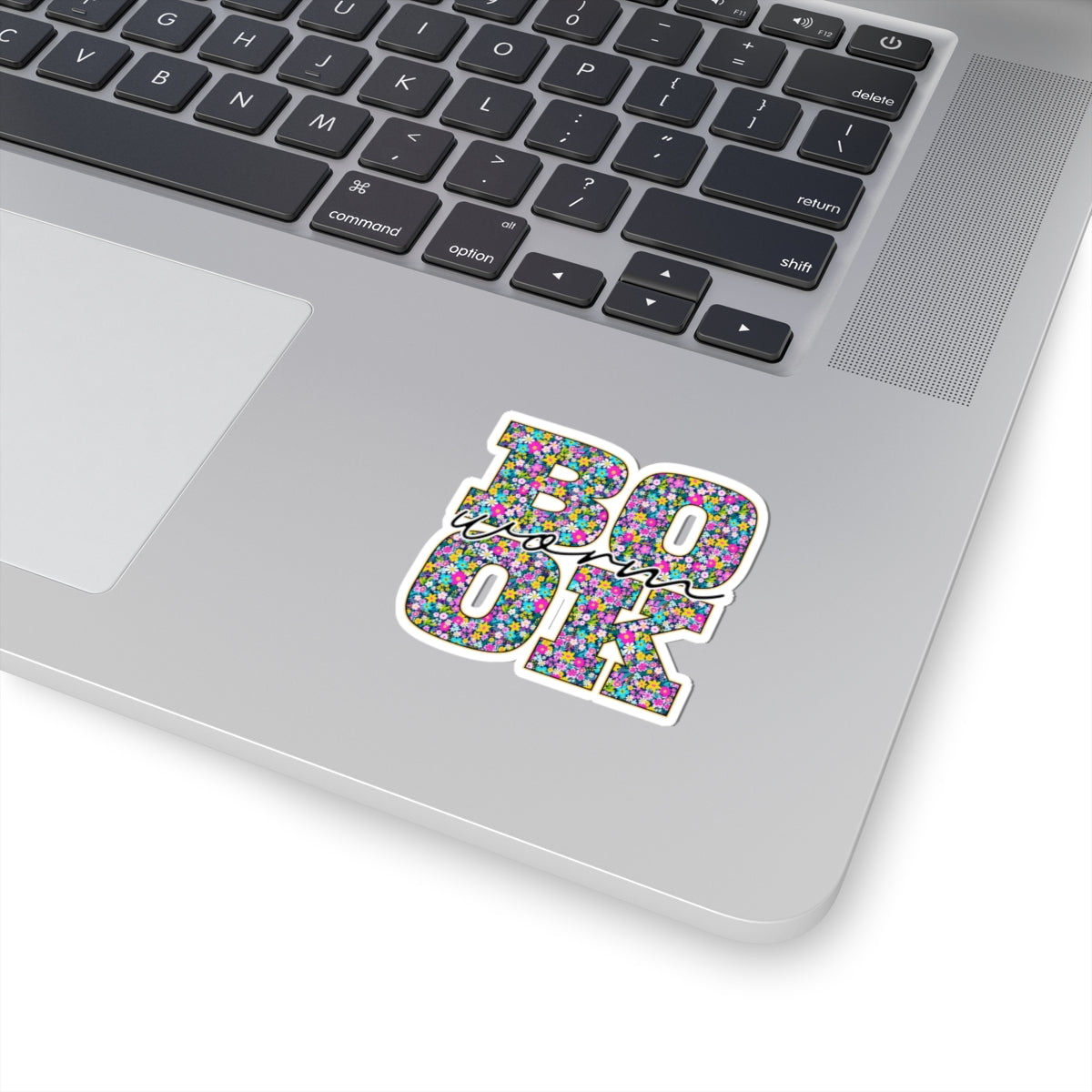 Floral Book Worm Sticker