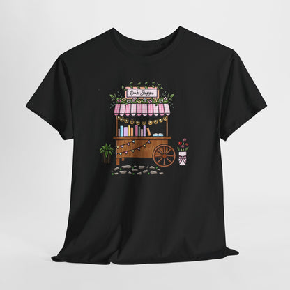 Pastel Book Shoppe Tee — Cute Floral Market Vendor Graphic T-Shirt