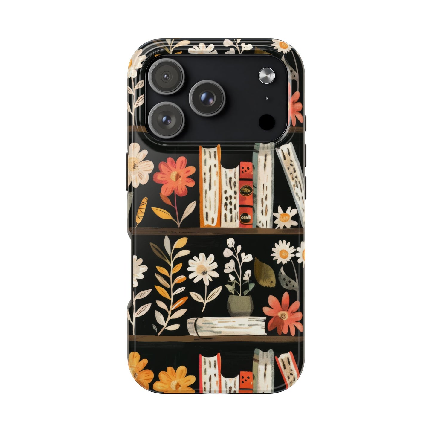 Cozy Bookshelf Bloom Phone Case