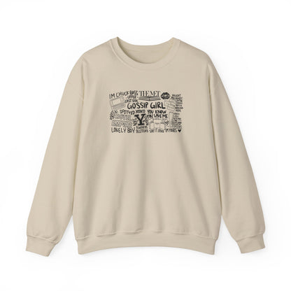 Stylish Gossip Girl Crewneck Sweatshirt-Gossip Girl Vibes