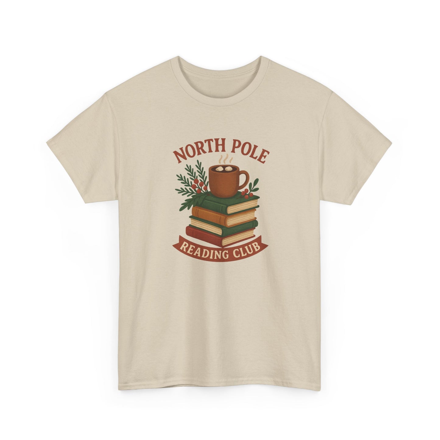 North Pole Reading Club T-Shirt — Cozy Holiday Book Lover Tee
