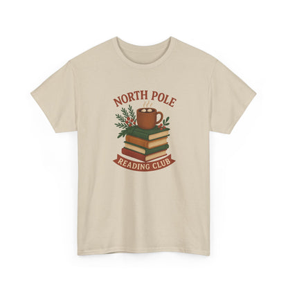 North Pole Reading Club T-Shirt — Cozy Holiday Book Lover Tee