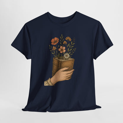 Bloom From Books Tee-Floral Book T-Shirt