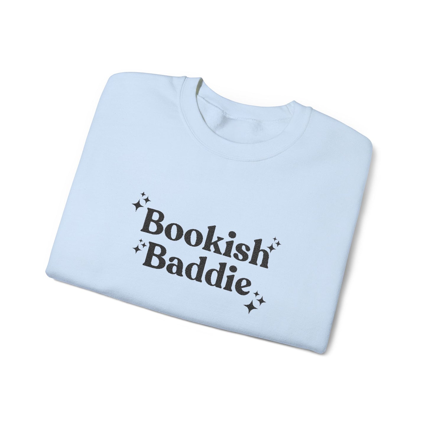 Bookish Baddie Embroidered Crewneck Sweatshirt