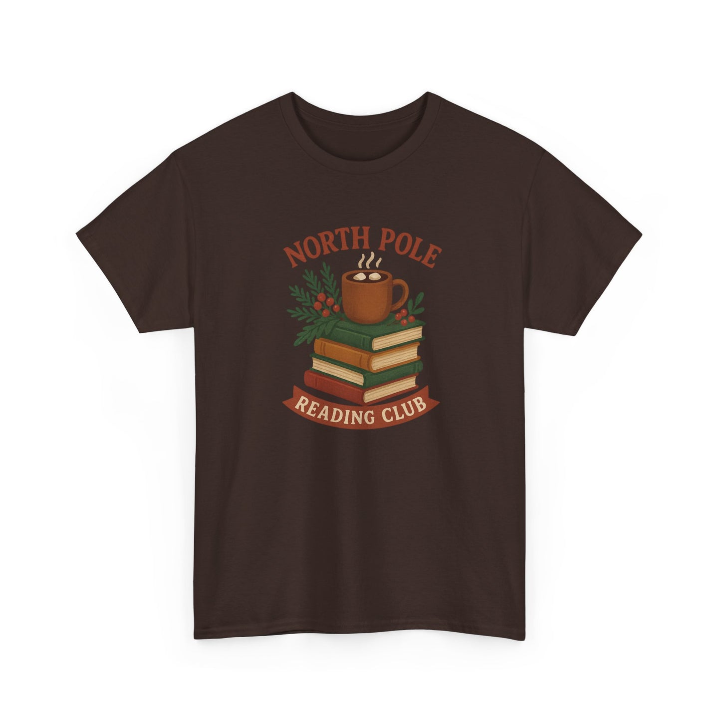 North Pole Reading Club T-Shirt — Cozy Holiday Book Lover Tee