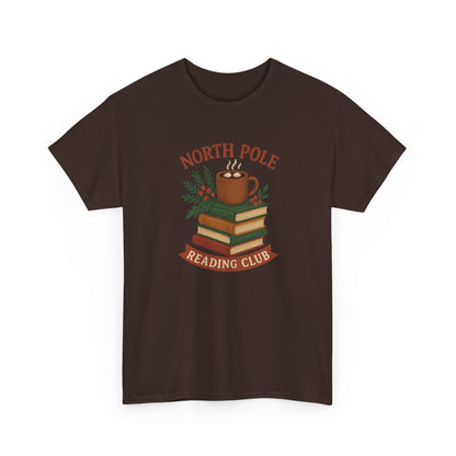 North Pole Reading Club T-Shirt — Cozy Holiday Book Lover Tee