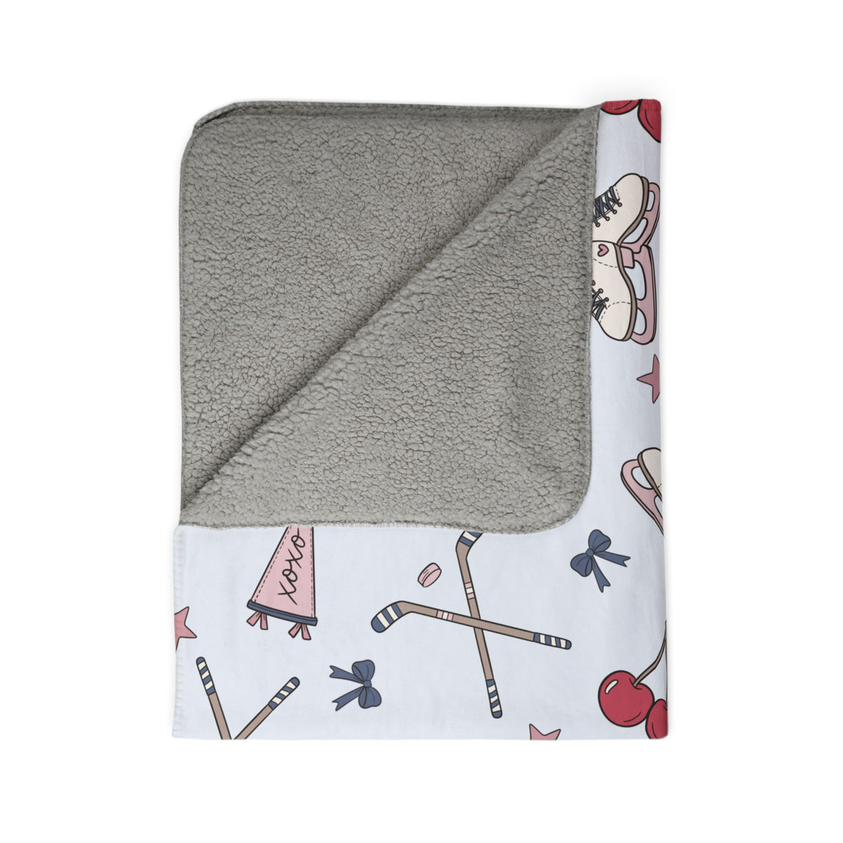 Hockey Romance Reader Sherpa Fleece Blanket