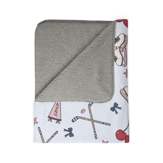 Hockey Romance Reader Sherpa Fleece Blanket