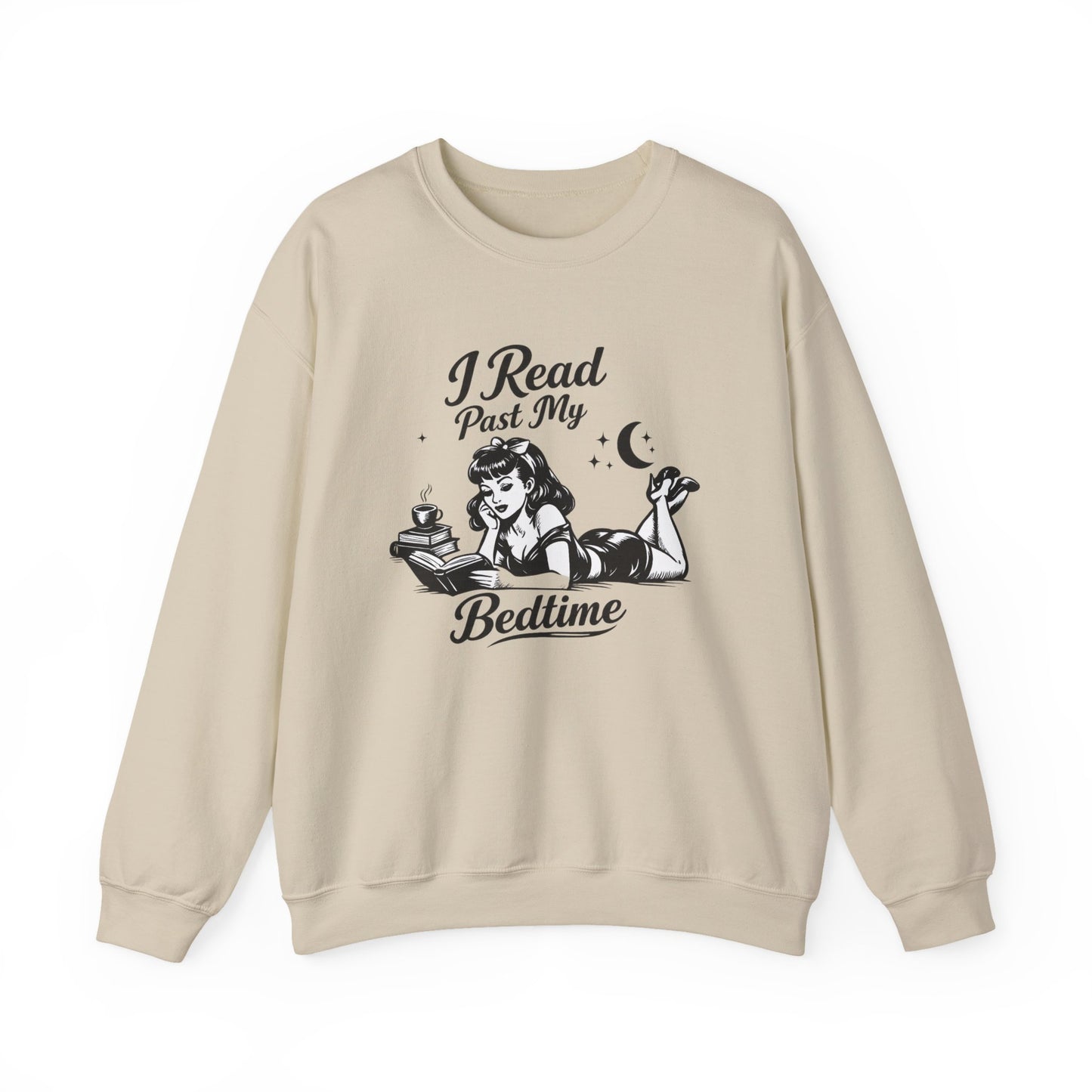 I Read Past My Bedtime Vintage Book Lover Sweatshirt-Bookish Crewneck