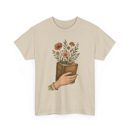 Bloom From Books Tee-Floral Book T-Shirt