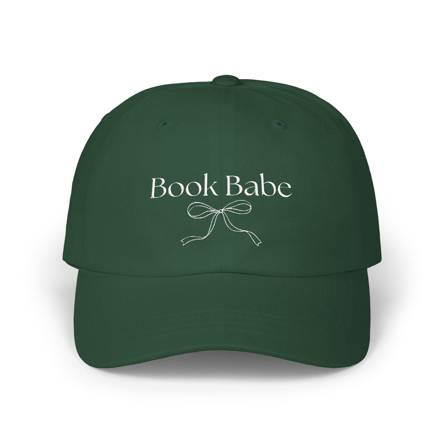 Book Babe Embroidered Hat-White
