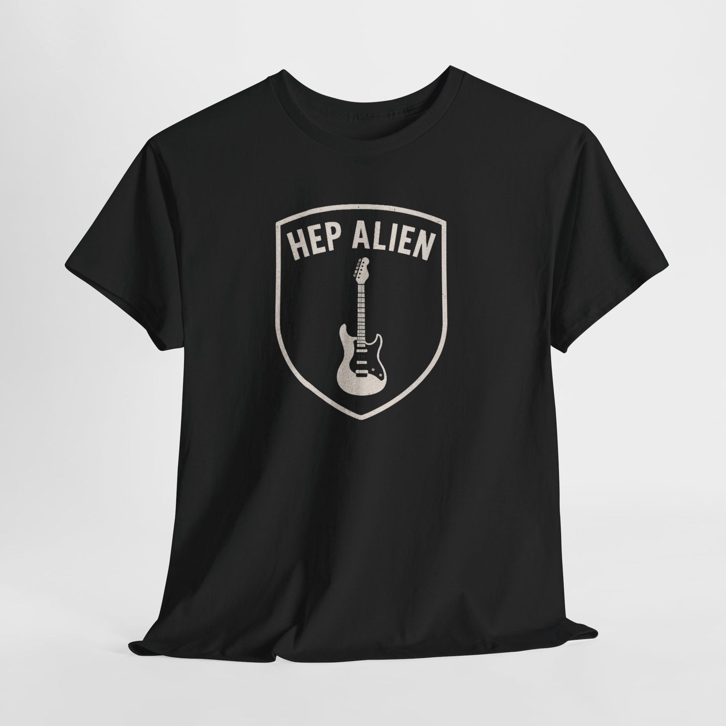 Hep Alien Guitar Shield T‑Shirt - Gilmore Girls Vintage Rock Music Tee