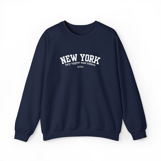 New York Upper East Side Embroidered Crewneck Sweatshirt