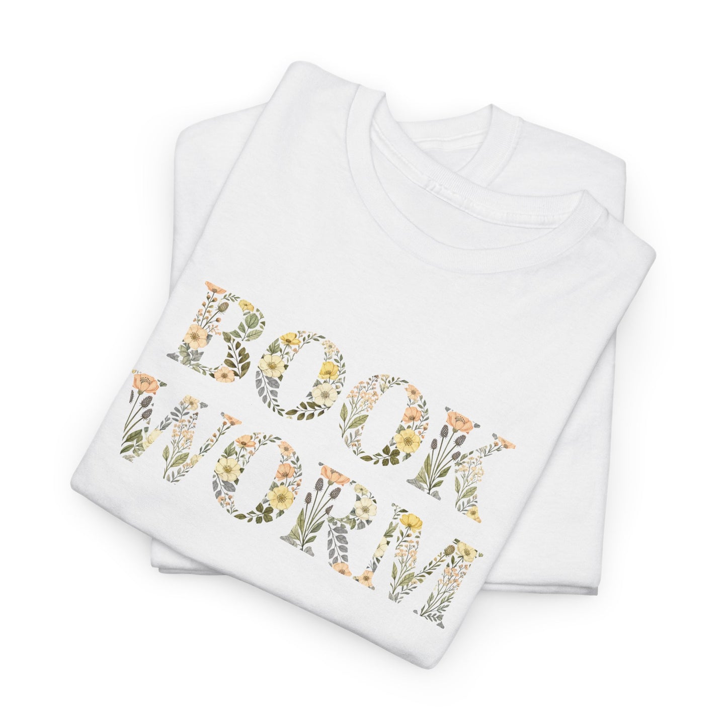 Bookworm Floral T-Shirt — Cute Reading Lover Tee