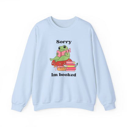 Sorry, I’m Booked Crewneck – Books & Sips Collection