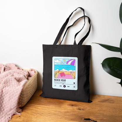 Beach Read Playlist Tote- Blue Design