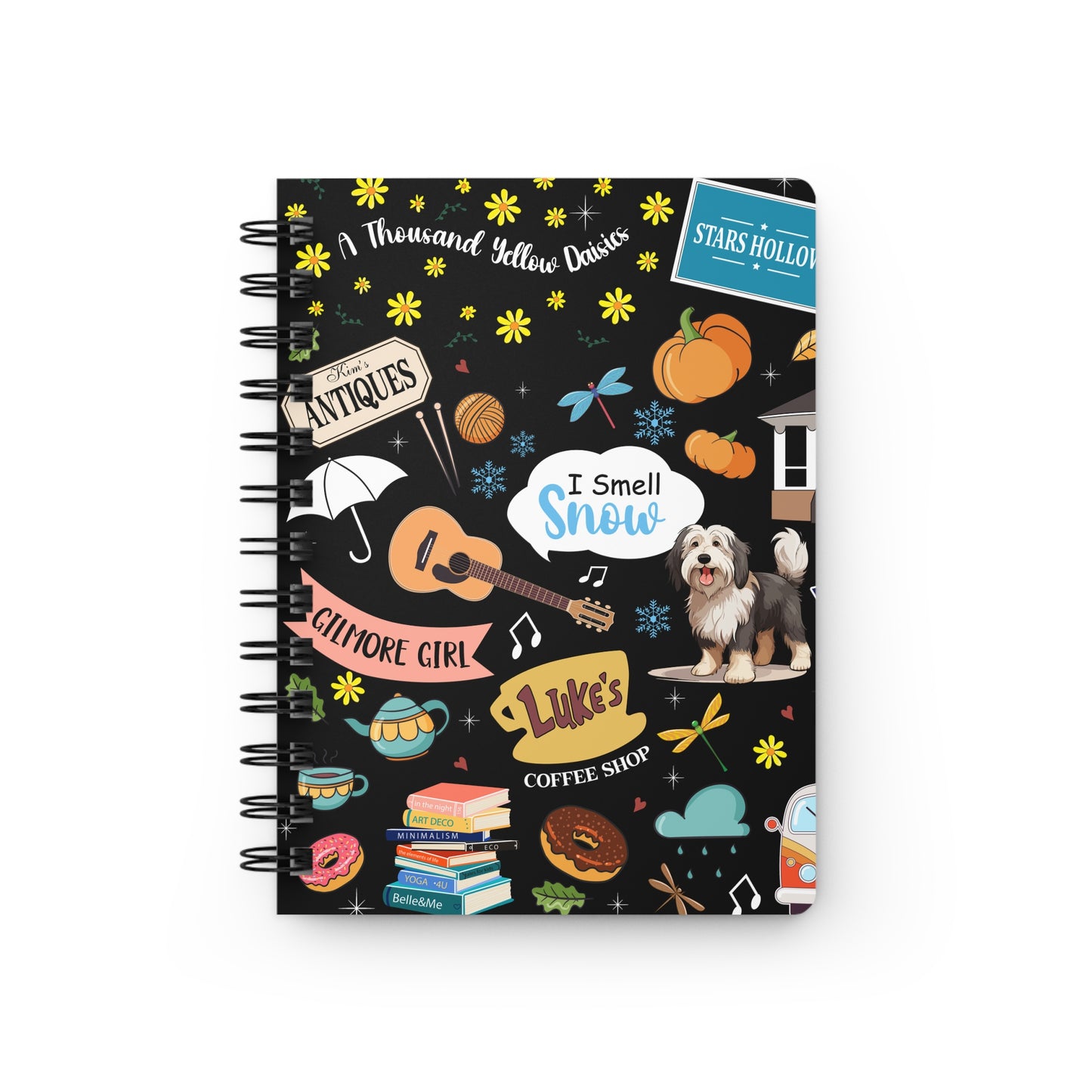 Stars Hollow Icons Spiral Notebook-Gilmore Girls