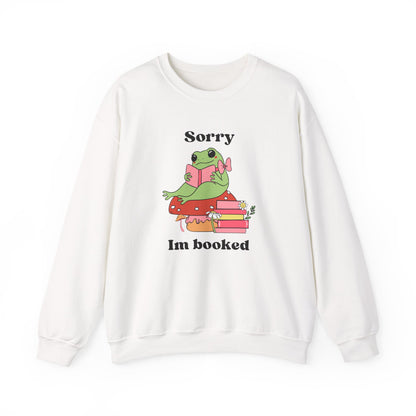 Sorry, I’m Booked Crewneck – Books & Sips Collection