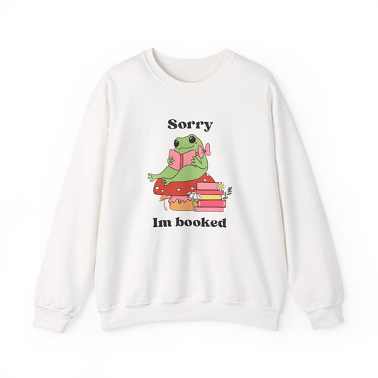 Sorry, I’m Booked Crewneck – Books & Sips Collection