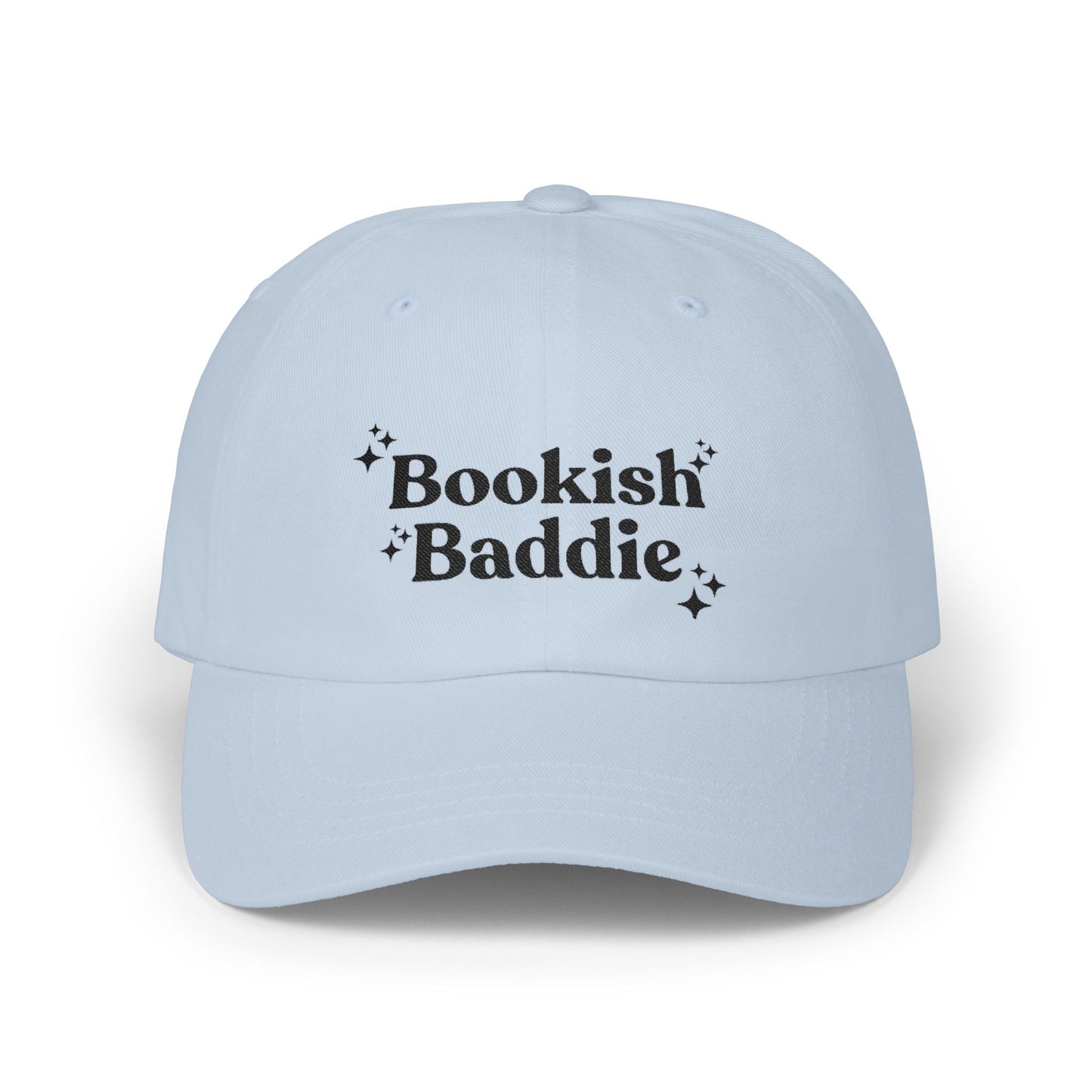 Bookish Baddie Embroidered Baseball Cap-Black Font