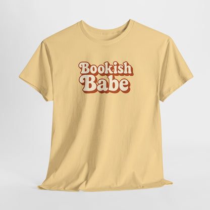 Bookish Babe T-Shirt — Retro Script Graphic Tee for Book Lovers