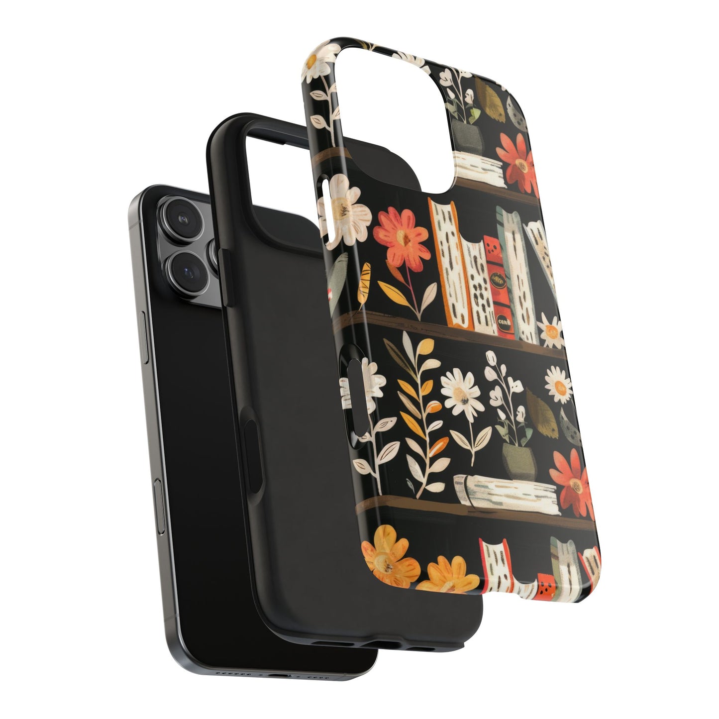 Cozy Bookshelf Bloom Phone Case