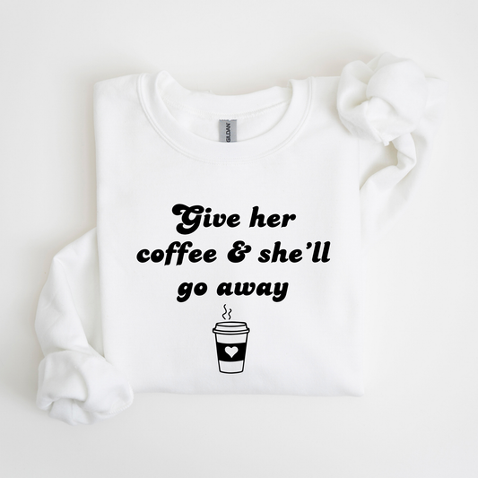 Give Her Coffee Crewneck Sweatshirt-Gilmore Girls Coffee Apparel