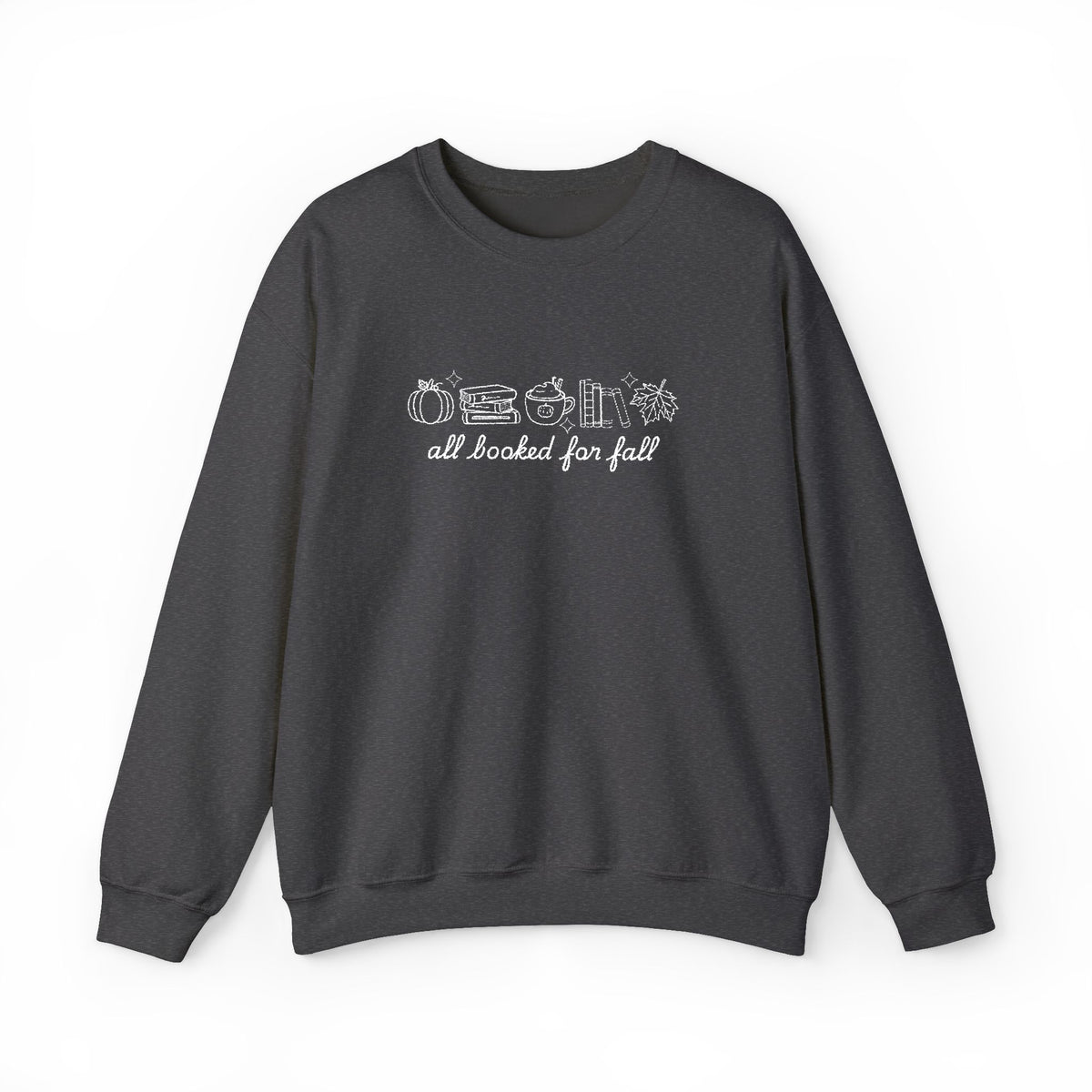 All Booked for Fall Embroidered Crewneck 🍂📚