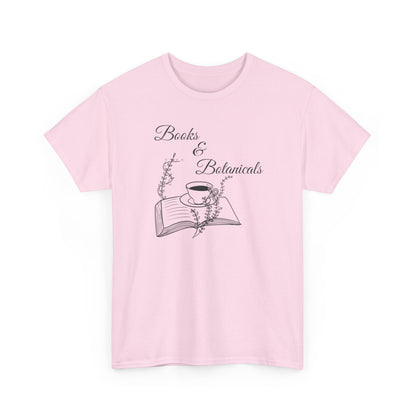 Books & Botanicals Unisex Cotton Tee | Perfect for Book & Plant Lovers